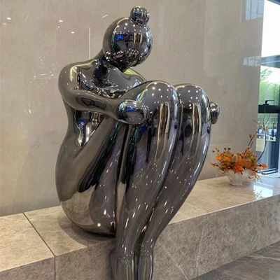 Chiffre humain se reposant Art Sculpture de femme d'abrégé sur décoratif en métal