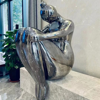Chiffre humain se reposant Art Sculpture de femme d'abrégé sur décoratif en métal