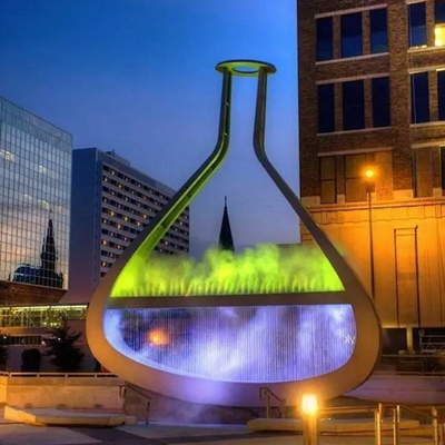 Grande sculpture décorative en métal de bouteille de Waterscape de fontaine extérieure