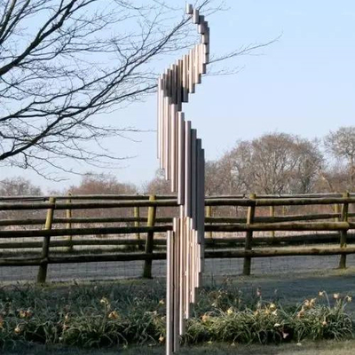 L'abrégé sur inoxydable tuyau d'acier de jardin extérieur tournent des sculptures en métal
