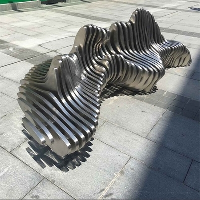 Miroir abstrait Art Stainless Steel Sculpture grand en métal de statue de jardin