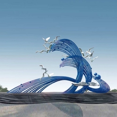 Art Modern Abstract Metal Sculptures célèbre brillant pour l'ornement extérieur