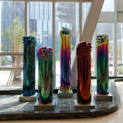 L'acier inoxydable moderne Art Sculptures Electroplating d'hôtel a adapté aux besoins du client
