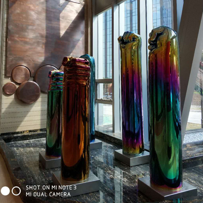 L'acier inoxydable moderne Art Sculptures Electroplating d'hôtel a adapté aux besoins du client
