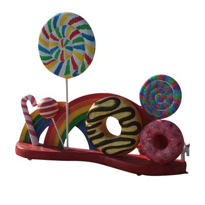 Couleur d'Art Outdoor Fiberglass Sculpture Painted de lucette de gâteau pour l'affichage de fenêtre