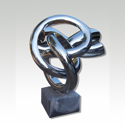 Le décor de maison d'OEM sculpte la sculpture polie par miroir abstrait en acier inoxydable