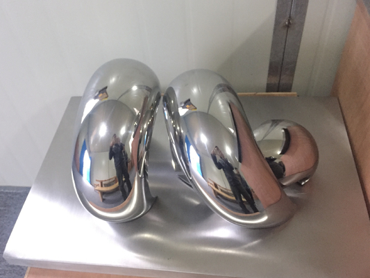 Le décor de maison d'OEM sculpte la sculpture polie par miroir abstrait en acier inoxydable