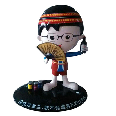 Poupée décorative d'intérieur Toy Figurine de sculptures faites sur commande en fibre de verre d'image de marque