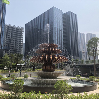 Le jardin extérieur de fontaine d'eau sculpte moderne d'acier inoxydable adapté aux besoins du client