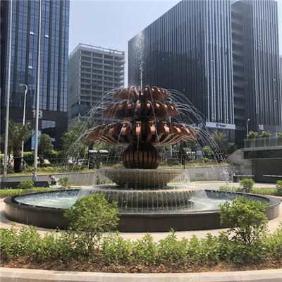 Le jardin extérieur de fontaine d'eau sculpte moderne d'acier inoxydable adapté aux besoins du client