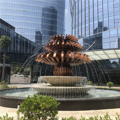 Le jardin extérieur de fontaine d'eau sculpte moderne d'acier inoxydable adapté aux besoins du client