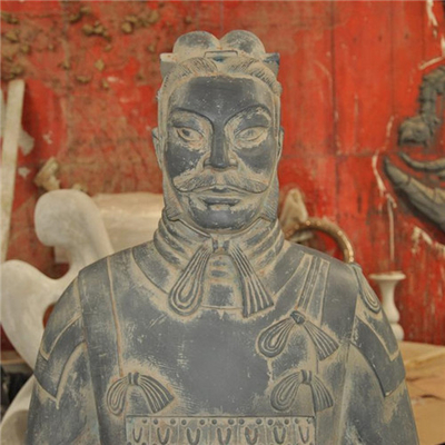 Le jardin extérieur de guerriers de terre cuite sculpte grandeur nature de fibre de verre peint