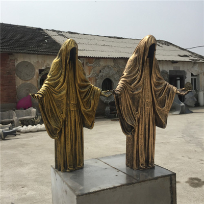 Statues extérieures de fibre de verre d'Azrael Halloween de la mort 80cm 120cm 150cm 180cm