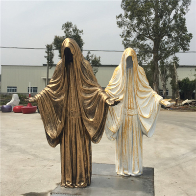 Statues extérieures de fibre de verre d'Azrael Halloween de la mort 80cm 120cm 150cm 180cm