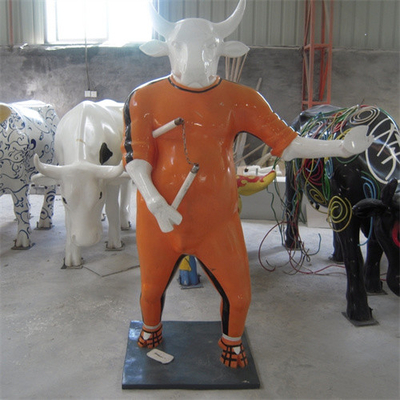 Sculptures animales en bétail de grand de vache en métal de Taureau jardin extérieur de statue