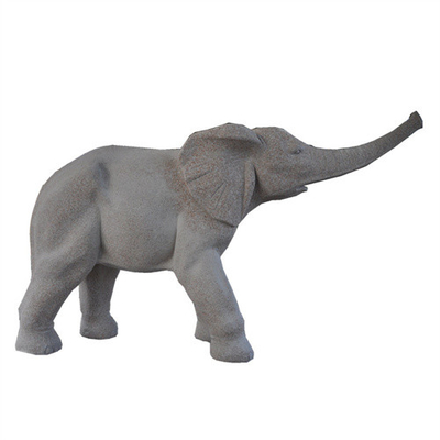L'animal de jardin de fibre de verre sculpte la statue en pierre décorative de jardin d'éléphant