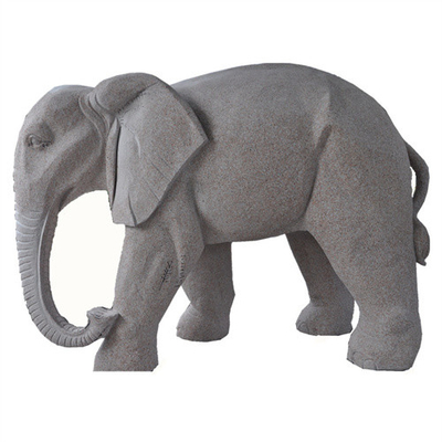 L'animal de jardin de fibre de verre sculpte la statue en pierre décorative de jardin d'éléphant
