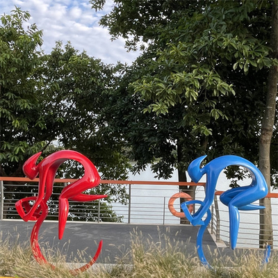 Le jardin extérieur de peinture de bicyclette de tour sculpte Art Metal Colorful