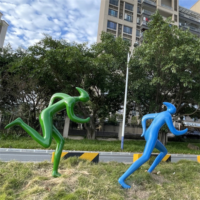 Les sculptures extérieures en jardin de grand homme courant soustraient décoratif pour urbain