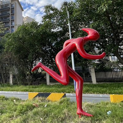 Les sculptures extérieures en jardin de grand homme courant soustraient décoratif pour urbain
