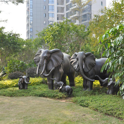 Statues en bronze extérieures de jardin de grand éléphant moulant pour le parc de zoo