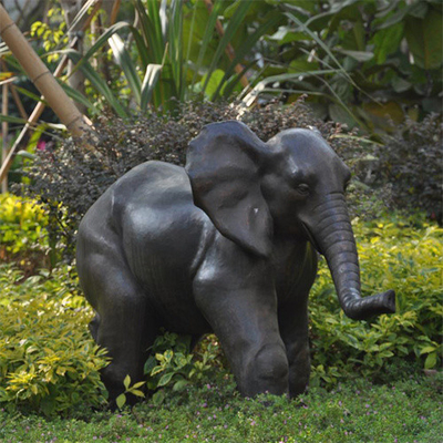 Statues en bronze extérieures de jardin de grand éléphant moulant pour le parc de zoo