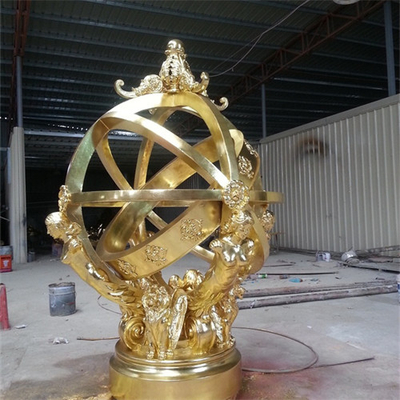 Sculpture décorative en jardin de boule en métal de Celestial Globe Armillary Sphere Sculpture