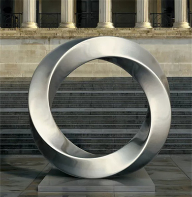 le métal abstrait de taille de 180cm sculpte le cercle Matte Outdoor Bronze Statue