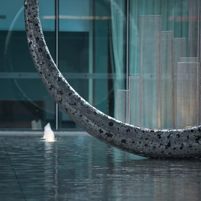 Le jardin extérieur de grand cercle de solides solubles sculpte la soudure abstraite pour la piscine