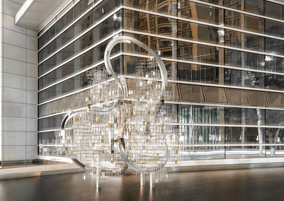 Art Abstract Decorative Metal Sculpture moderne extérieur pour le bâtiment