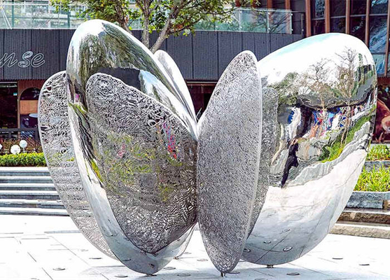 Le miroir a plaqué les sculptures extérieures en jardin soustraient inoxydable adapté aux besoins du client