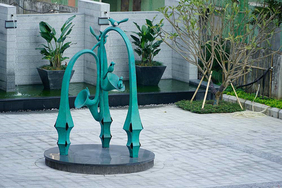 Le jardin décoratif en métal en bronze de musique orchestrale sculptent fait main adapté aux besoins du client