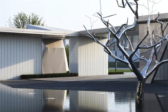 Acier inoxydable poli moderne d'Art Metal Tree Sculpture Outdoor pour le jardin