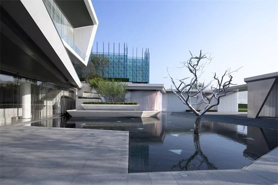 Acier inoxydable poli moderne d'Art Metal Tree Sculpture Outdoor pour le jardin