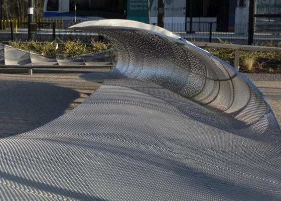 Extérieur moderne adapté aux besoins du client grand en acier inoxydable sculpture en métal d'abrégé sur