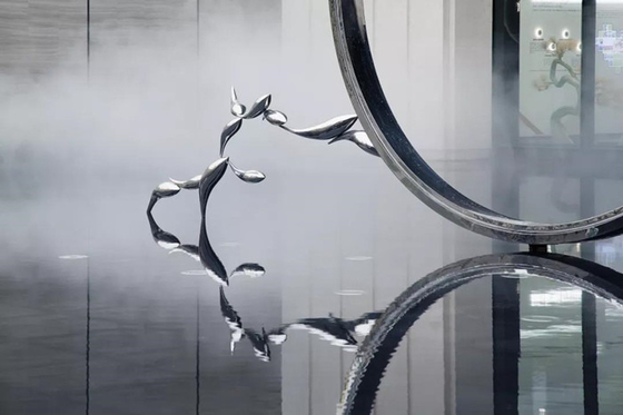 Le métal moderne public Art Sculptures Stainless Steel Decorative de poissons a adapté aux besoins du client