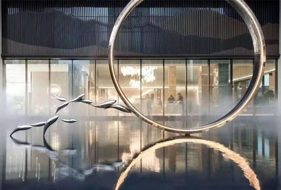Le métal moderne public Art Sculptures Stainless Steel Decorative de poissons a adapté aux besoins du client