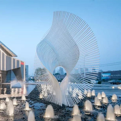 Grand moderne 316L décoratif abstrait de la sculpture 304 en métal adapté aux besoins du client
