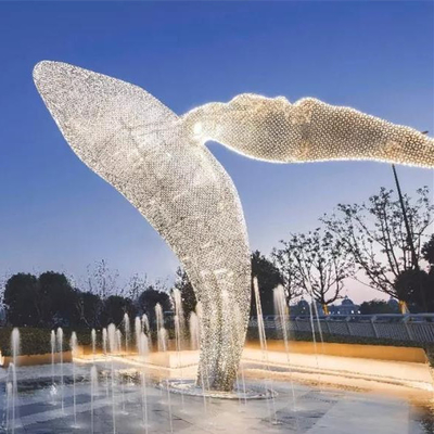 L'animal abstrait de jardin de baleine sculpte extérieur adapté aux besoins du client pour l'affichage