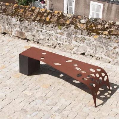 Art en acier de meubles de sculpture en OEM Corten/chaise décorative extérieure pour le parc