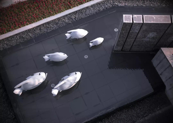 Jardin 60cm à la maison de sculpture en poissons en métal de sculptures en décor d'acier inoxydable
