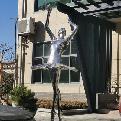 Jardin en acier Art Sculpture extérieur d'Art Deco Dancer Figurines Stainless de ballet