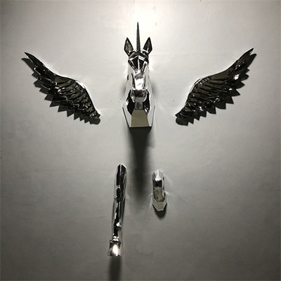 Statue décorative de cheval d'Unicorn Wall Sculpture Hanging Pegasus pour le fond