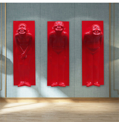 Usher Wall Mounted Sculptures Fiberglass bienvenu accrochant pour la décoration d'hôtel