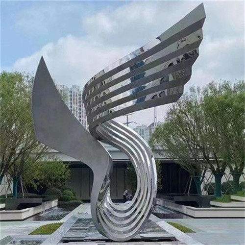 Le jardin contemporain poli sculptent l'acier inoxydable pour la décoration de ville