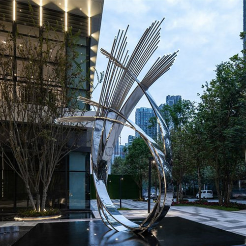 Métal public d'Art Stainless Steel Sculptures Abstract extérieur pour des ornements de jardin
