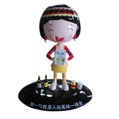 Poupée décorative d'intérieur Toy Figurine de sculptures faites sur commande en fibre de verre d'image de marque
