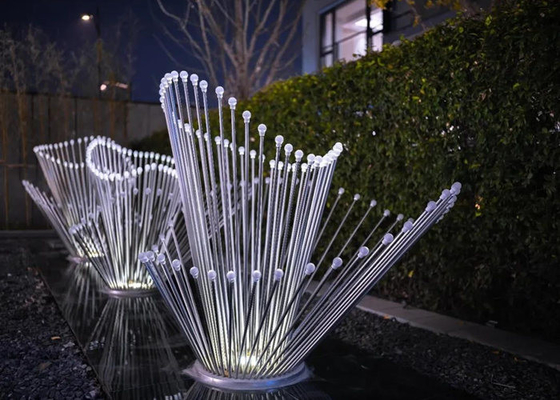Fait main abstrait extérieur moderne d'acier inoxydable de sculptures en métal adapté aux besoins du client